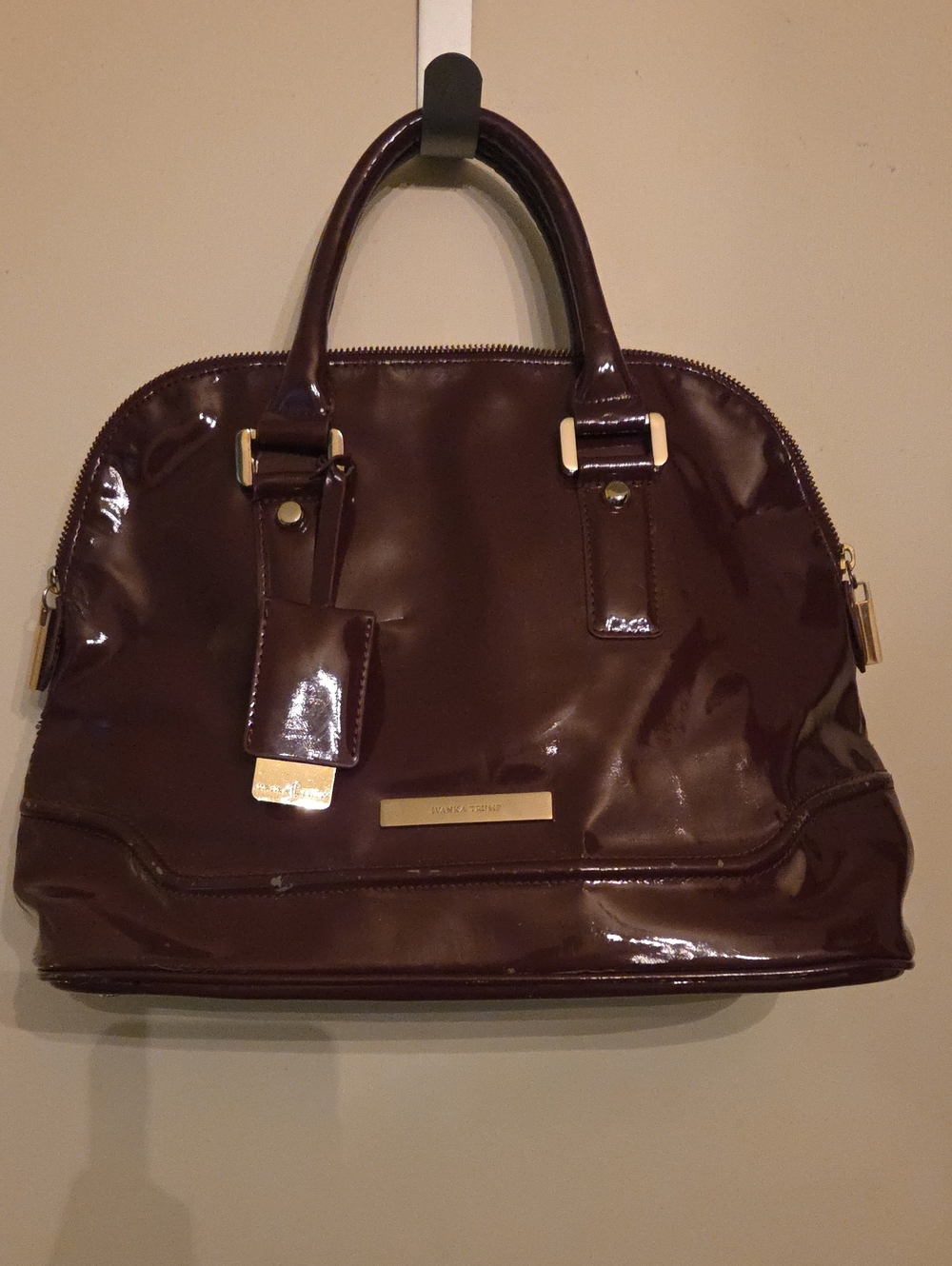 Ivanka Trump Patent Satchel - Deep Brown